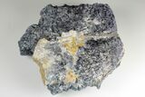 Blue, Cubic/Octahedral Fluorite on Druzy Quartz - Inner Mongolia #195257-2